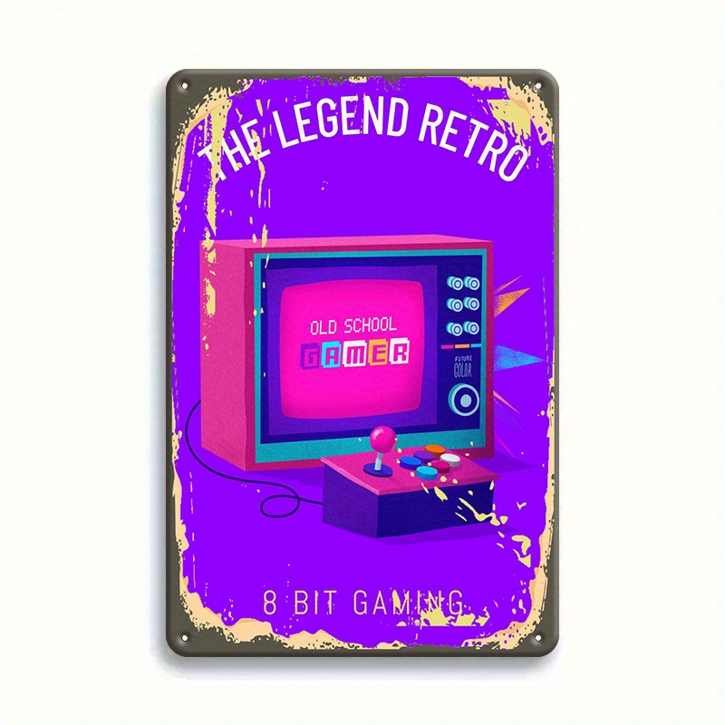 Retro Gaming Lounge - Retro 8 Bit Gaming Tin Sign