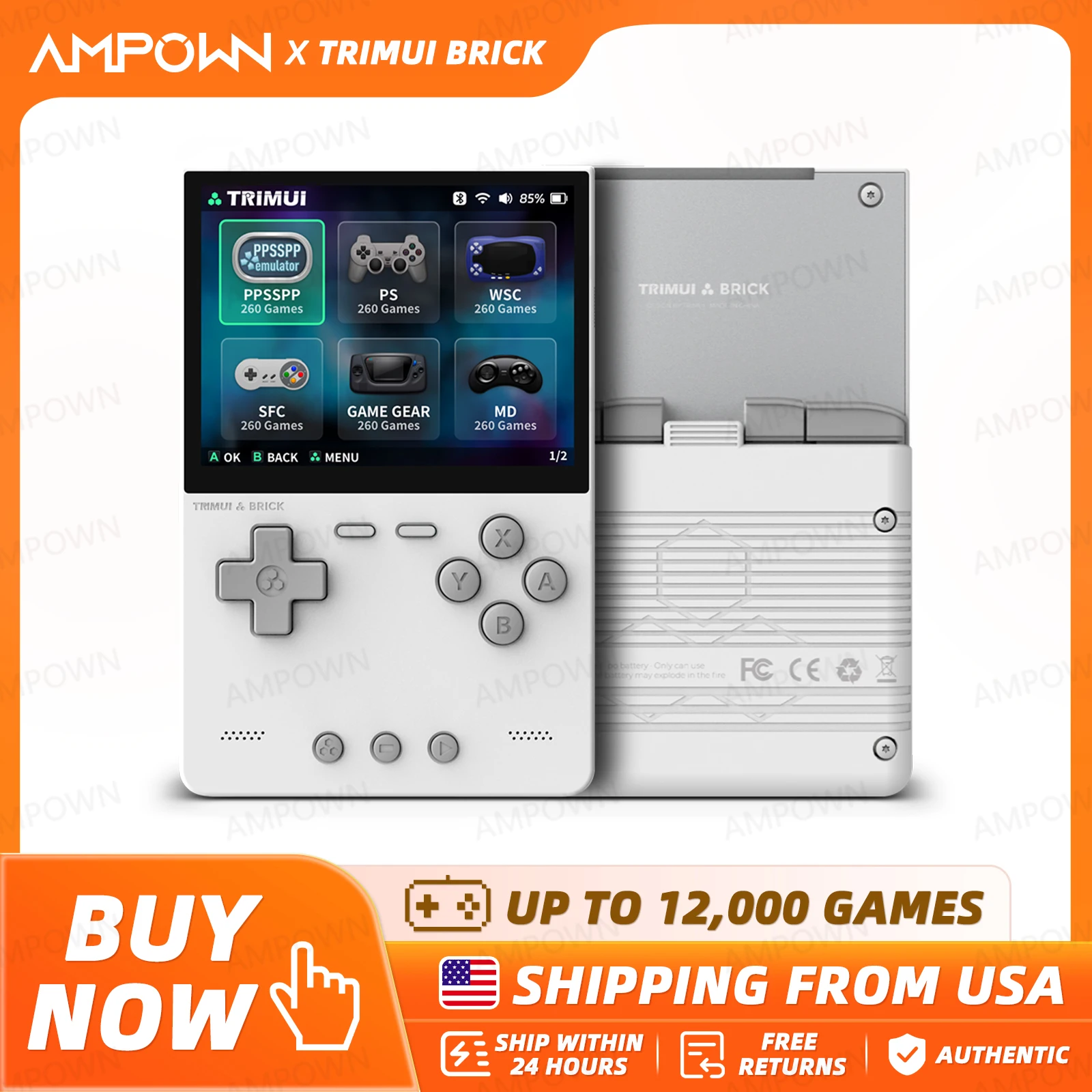 Retro Gaming Gif - TRIMUI BRICK Handheld Game Console 3.2''