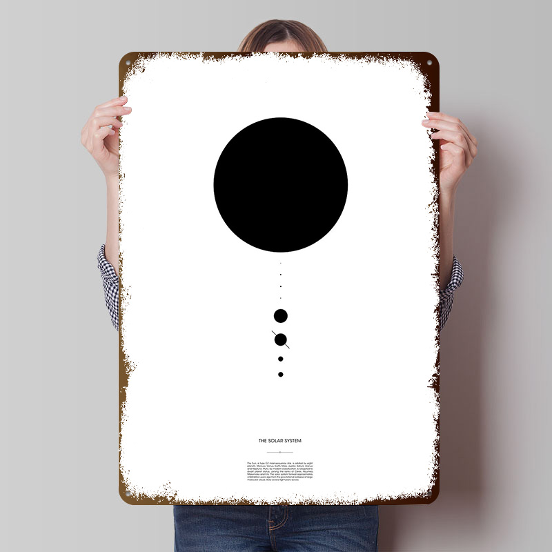 Retro Gaming Desk - The Solar System Printing Poster Customized