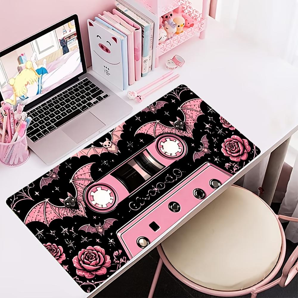 Pink Retro Cassette Tape Large - Retro Gaming Desk ulasan dan harga