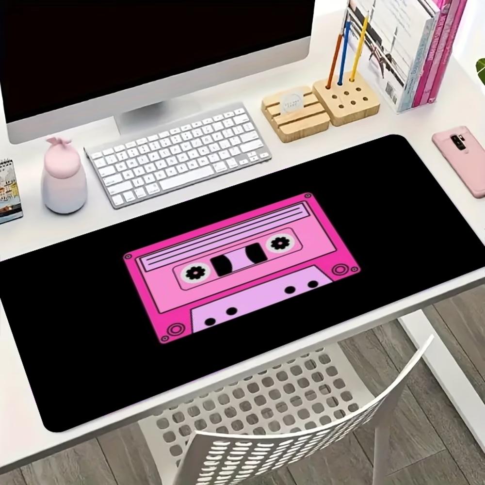 Pink Retro Cassette Tape Large - Retro Gaming Desk ulasan dan harga
