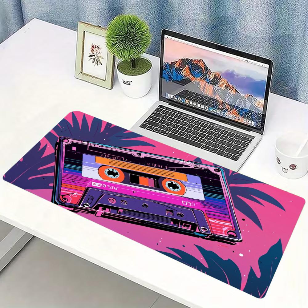 Pink Retro Cassette Tape Large - Retro Gaming Desk ulasan dan harga