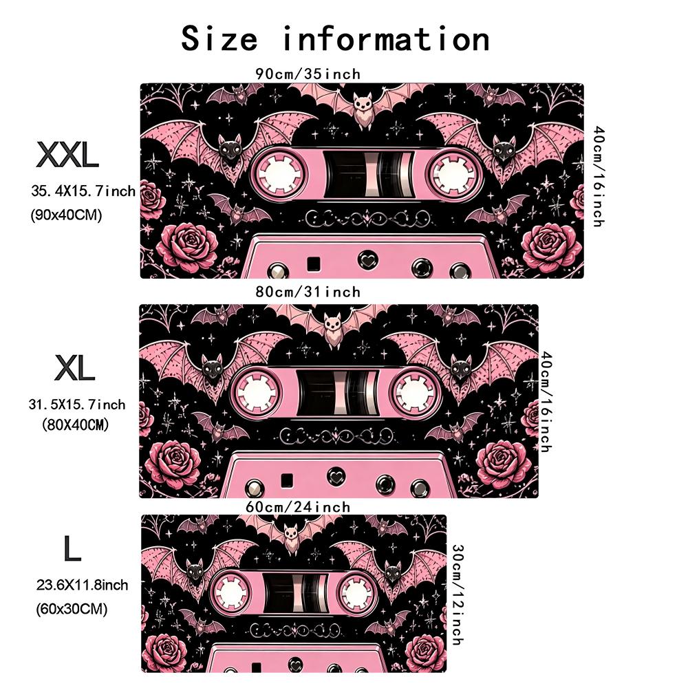 Pink Retro Cassette Tape Large - Retro Gaming Desk ulasan dan harga