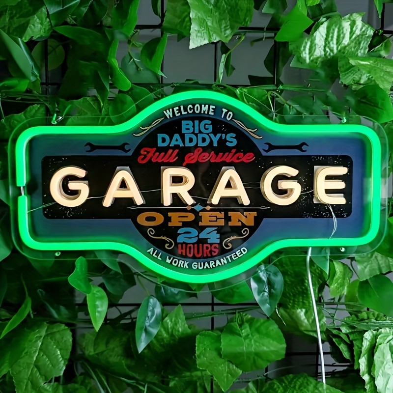 Retro Garage LED Neon Sign UV  - Retro Gaming Usb ulasan dan harga