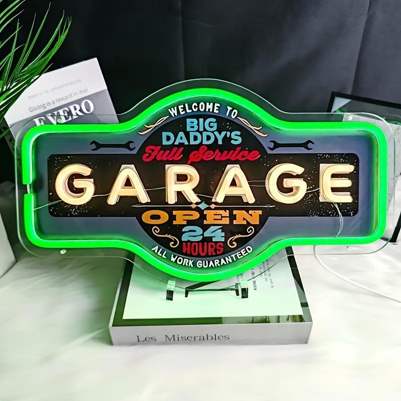 Retro Garage LED Neon Sign UV  - Retro Gaming Usb ulasan dan harga
