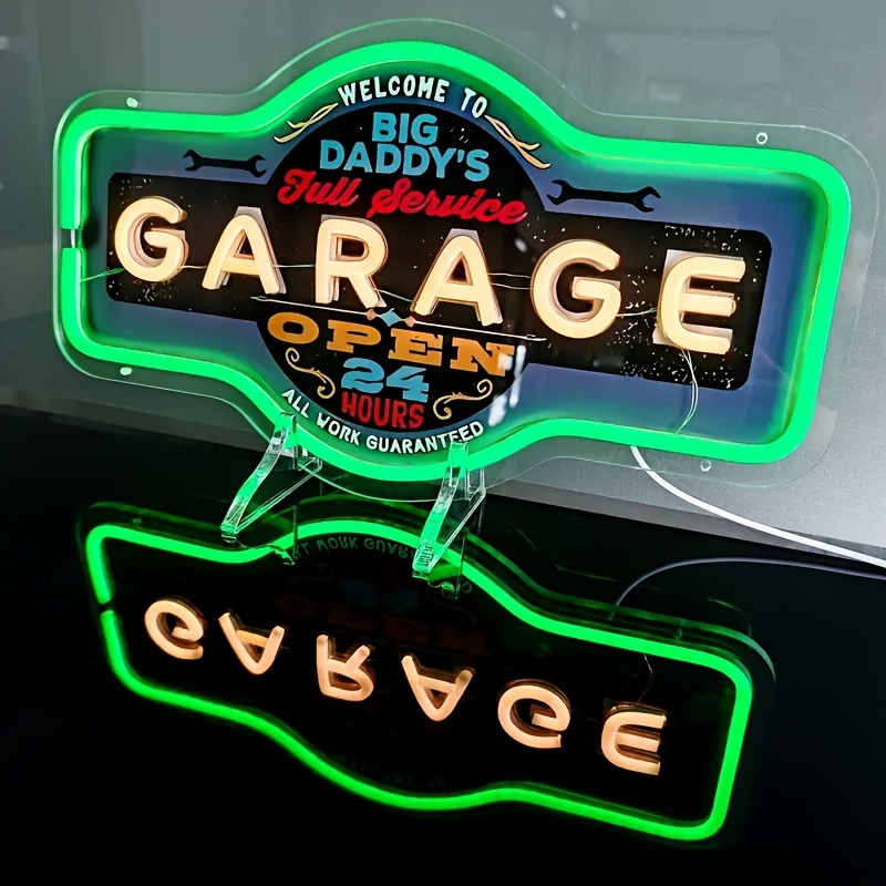 Retro Garage LED Neon Sign UV  - Retro Gaming Usb ulasan dan harga