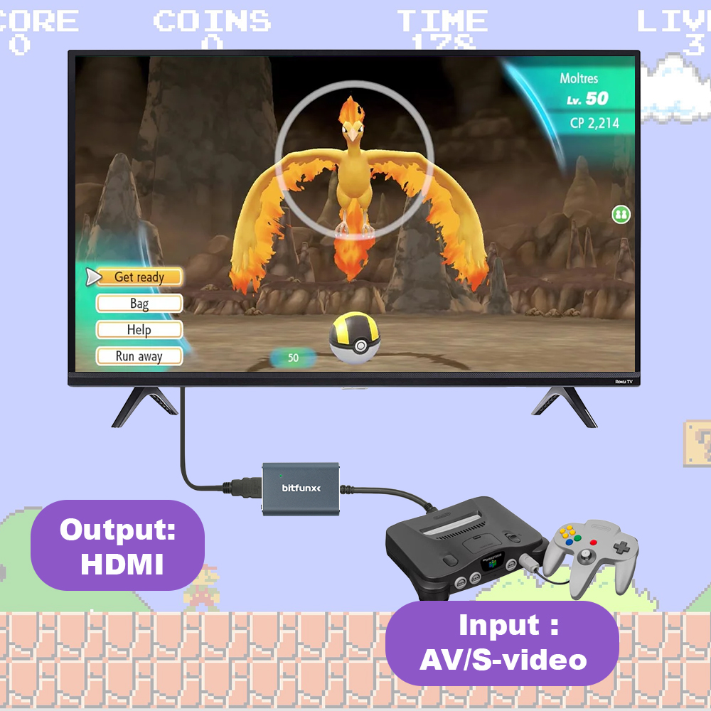Bitfunx 720P Svideo / AV To HD - Retro Gaming Upscaler ulasan dan harga