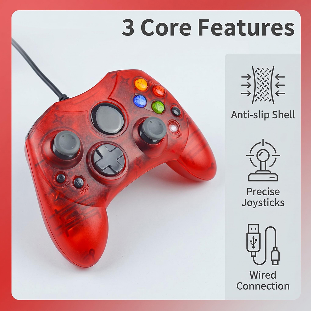 Wired Game Controller - Retro  - Retro Gaming Xbox ulasan dan harga