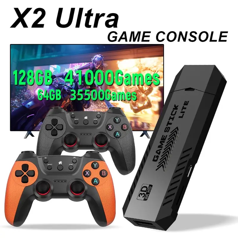 X2 Ultra Pro Retro Game Stick  - Retro Gaming Gif ulasan dan harga