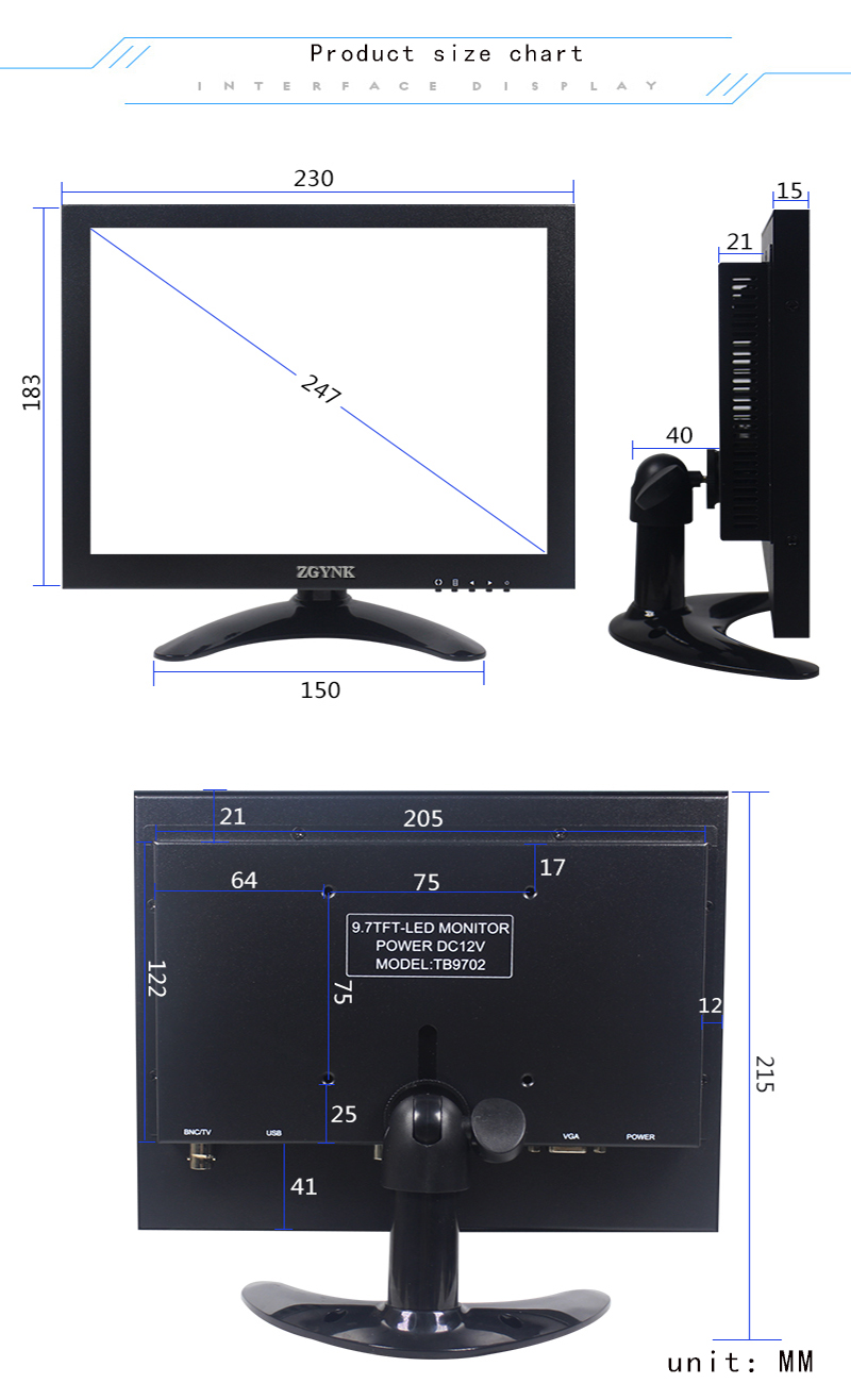 9.7/10.1 inch metal HD monitor - Retro Gaming Monitor ulasan dan harga
