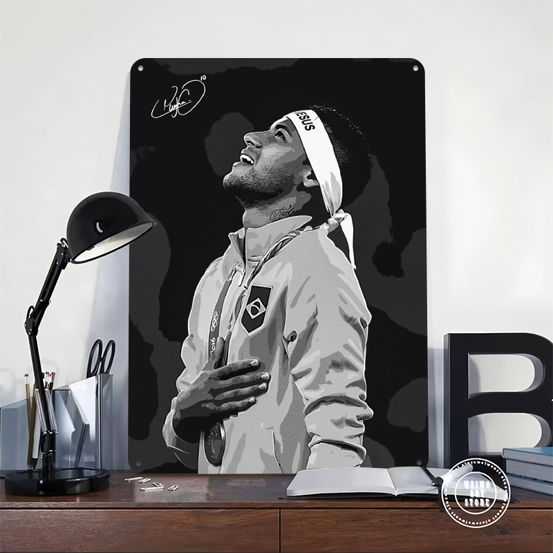 Neymar Jr. Portrait Poster Cus - Retro Gaming Desk ulasan dan harga