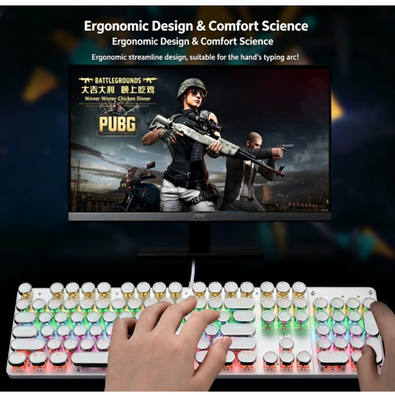 HJK920 Steam Punk Mechanical W - Retro Gaming Lounge ulasan dan harga