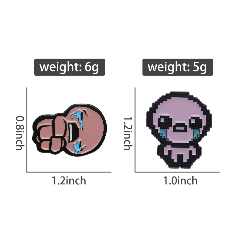 The Binding of Isaac Cry Brooc - Retro Gaming Gif ulasan dan harga
