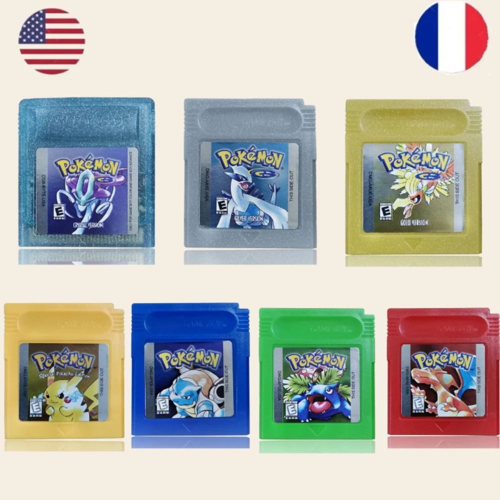 GBC 16 bit Pok é mon game cart - Retro Gaming Gif ulasan dan harga