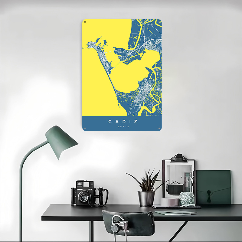 CADIZ SPAIN Tinplate Posters C - Retro Gaming Desk ulasan dan harga