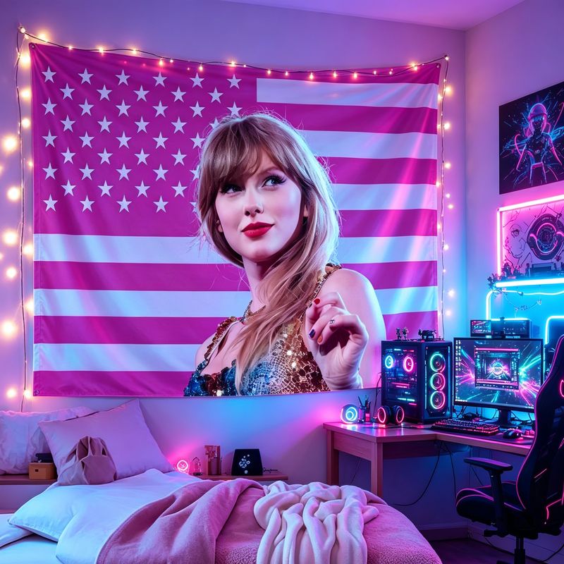 VIKAMA American Flag Female Si - Retro Gaming Room ulasan dan harga