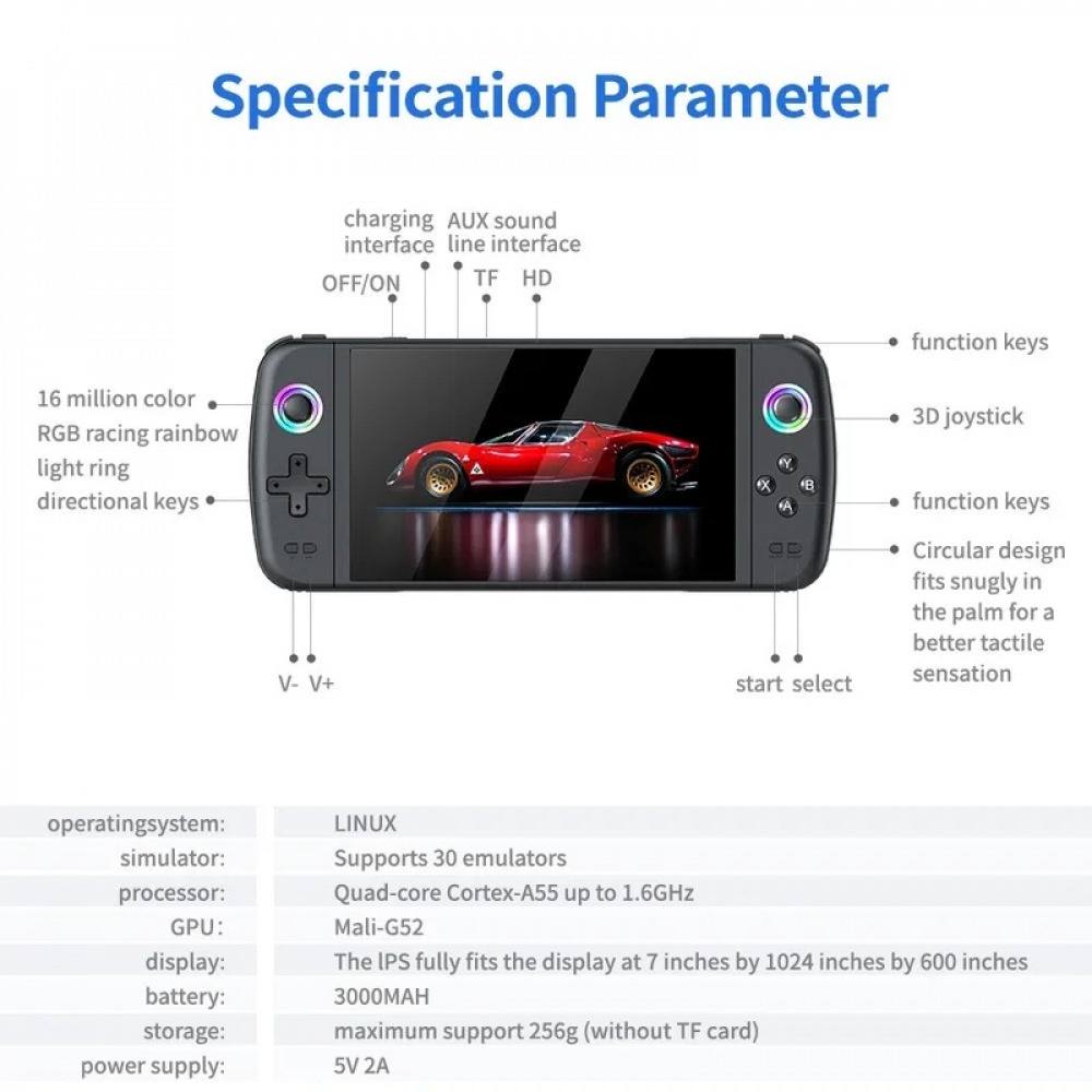 M27 7 Inch IPS Screen Handheld - Retro Gaming Room ulasan dan harga