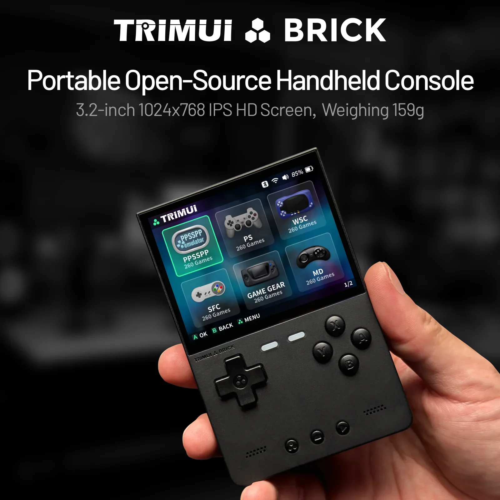 TRIMUI BRICK Handheld Game Con - Retro Gaming Gif ulasan dan harga