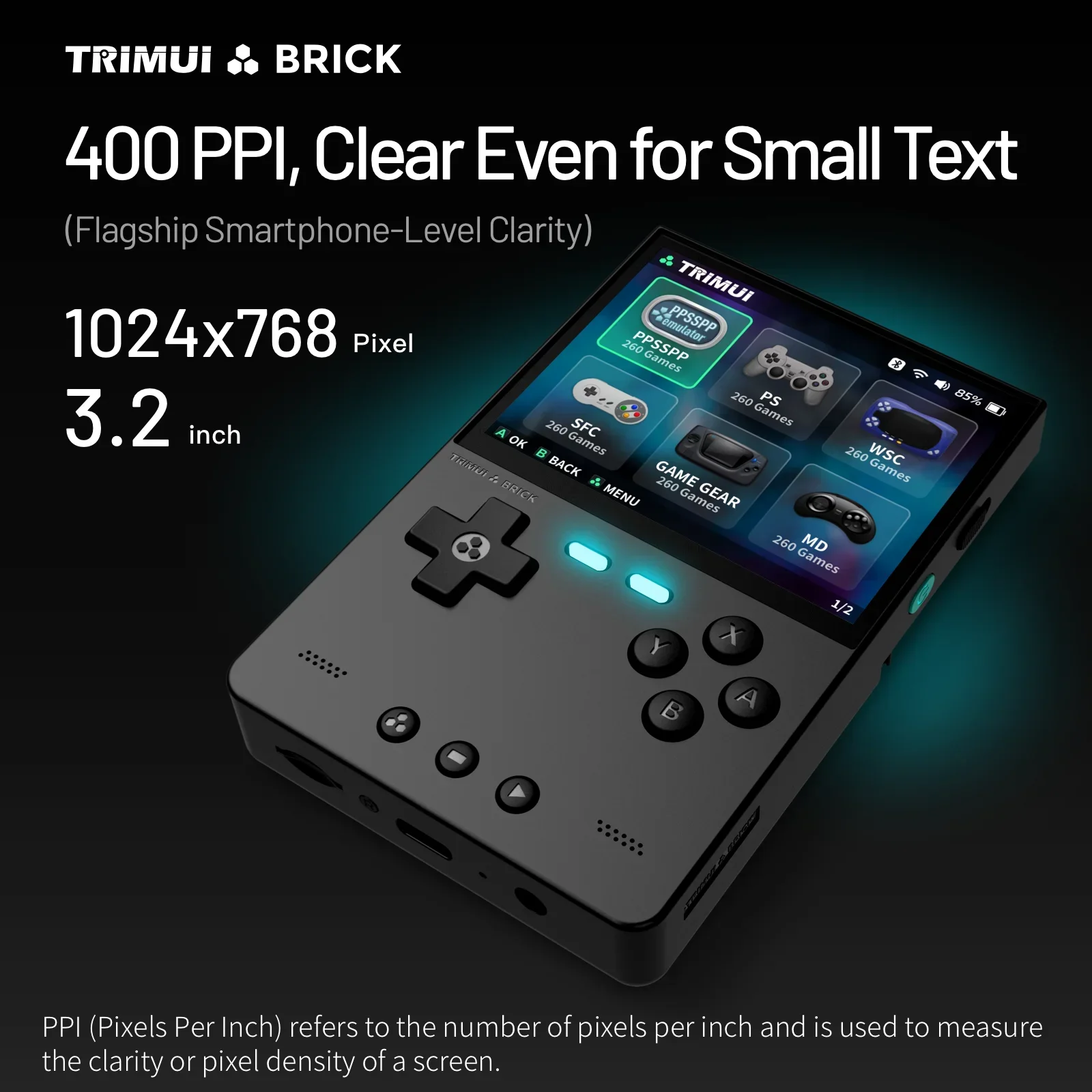 TRIMUI BRICK Handheld Game Con - Retro Gaming Gif ulasan dan harga